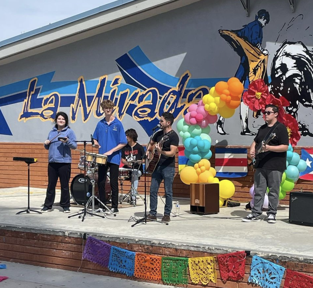 Mr. Montalvo and music students perform during the Hispanic Heritage Lunch Event on October 13.