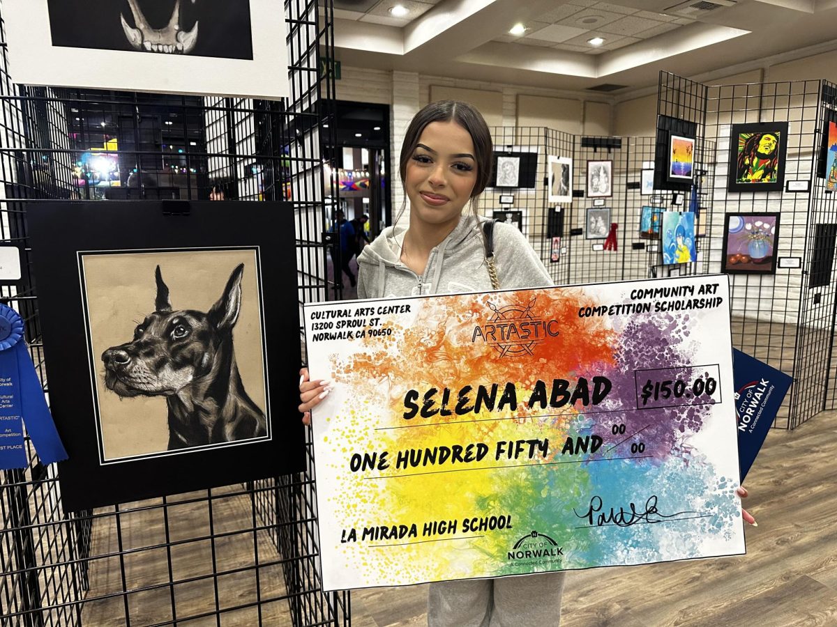 Celina Abad won the Grand Prize at the City of Norwalks Artastic event on March 17