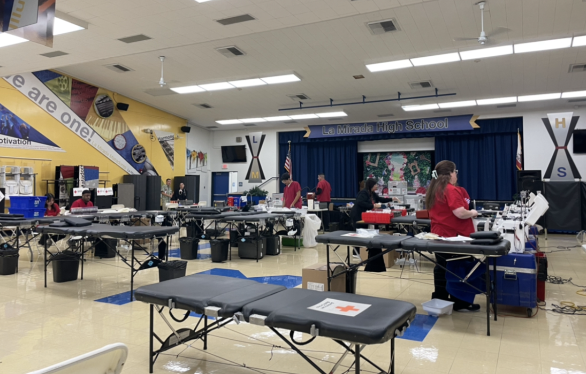 The Red Cross set up the Blood Drive on September 24 in the MPR at La Mirada High School