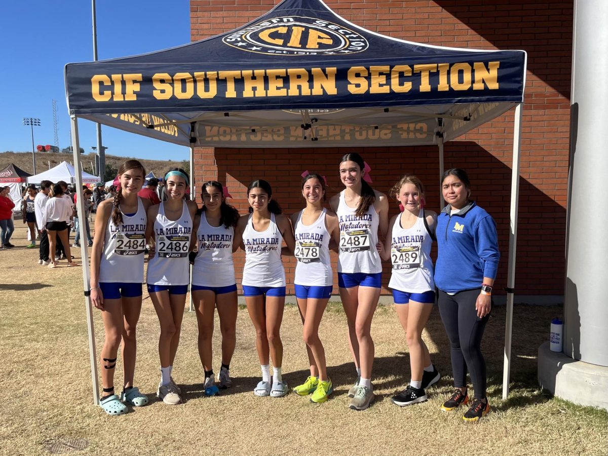 Girls Varsity Cross Country Team at CIF Prelims