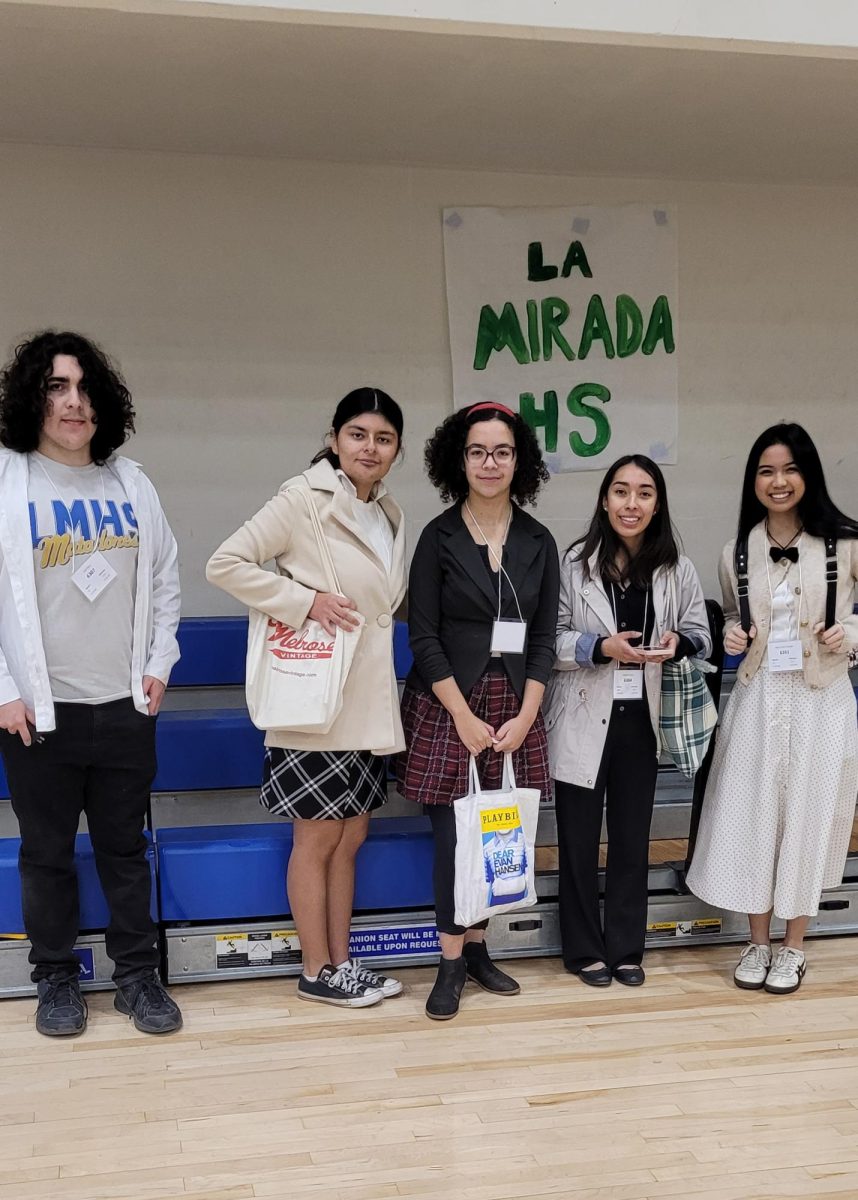 Student from left to right are Joey Mora,  Mercury Gonzalez, Charlotte Tarango, Julianne Souza and Maria Varquez
Missing from the picture are Brandon Suzuki, Gabriel White and Danna Herrera Rodriguez
